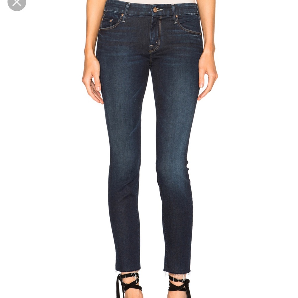 Mother looker ankle fray jeans